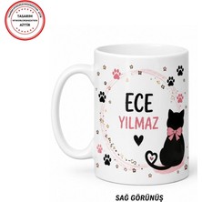 SARUHAN CONCEPT Kişiye Özel Kedi Annesi Baskılı Kupa Bardak – Isimli Cat Mom Tasarımı- Isim Belirtiniz