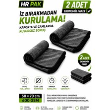 HRPAK 50X70 cm 2 Adet Kirpi Bez Profesyonel Oto Kurulama Bezi Bükümlü Iplik Ultra Kalın Doku