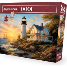 Larskas 1000 Parça Deniz Feneri Günbatımı Puzzle