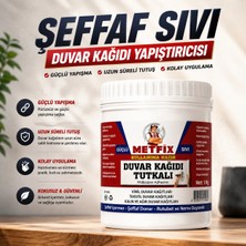 Metfix Ovalit Duvar Kağıdı Yapıştırıcısı 1 Kilogram Şeffaf
