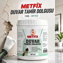 METFIX Duvar Tamir Dolgusu 1kg Beyaz Suya Dayanıklı Çatlama ve Çökme Yapmaz Özellikte