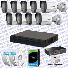 Provzen Ttec Hikvision 9 Kameralı Ip Full Hd Mikrofonlu Güvenlik Kamerası