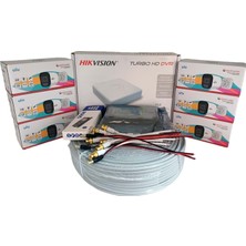 Hikvision 6’lı Full Hd Güvenlik Kamerası Seti Renkli Gece Görüşlü, Mikrofonlu, Olay Anında Bildirim