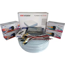 Hikvision 4’lü Full Hd Güvenlik Kamerası Seti Renkli Gece Görüşlü, Mikrofonlu, Olay Anında Bildirim