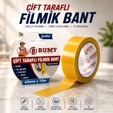 Çift Taraflı Filmik Bant 45MM x 10MT Şeffaf