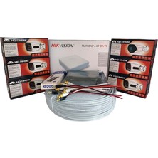 Hikvision 6’lı Full Hd Güvenlik Kamerası Seti Renkli Gece Görüşlü, Olay Anında Bildirim