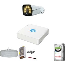 Provzen 1 Kameralı 5mp Lensli 1080P Fullhd Gece Görüş Renkli Set