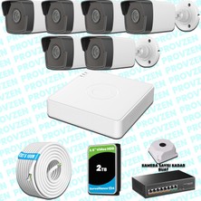 Provzen Hikvision 6 Ip Kameralı 4mp 1440P Mikrofonlu Güvenlik Kamerası