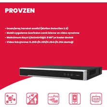 Provzen Hikvision 13 Ip 4mp Hibrit Colorvu Güvenlik Kamerası Seti Olay Anında Bildirim