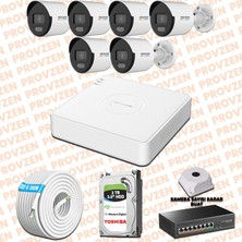 Provzen Hikvision 6 Ip 4mp Colorvu Mikrofonlu Güvenlik Kamerası Olay Anında Bildirim