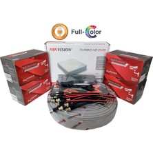 Hikvision 4’lü Full Hd Güvenlik Kamerası Seti Mikrofonlu, Renkli Gece Görüşlü, Olay Anında Bildirim