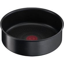 Tefal Titanyum Kaplama 24 cm Kısa Tencere - Yapışmaz Taban, Premium Pişirme, Indüksiyon Uyumlu