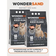 Wondersand Aktif Karbon Süper Premium Kedi Kumu 10 Lt x 2 Adet
