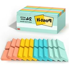Larskas 24 Blok Mini Notlar, 3.8 x 5.1 Cm, Pastel Renkler ile Geri Dönüştürülebilir