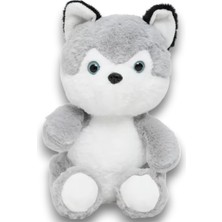 Selay Toys Pelüş Gri Husky 25 cm 4442