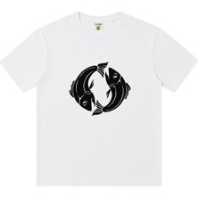 Hakiki Kastamonu Taş Baskı Balık Burcu Unisex Oversize Tişört