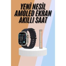 49MM Akıllı Saat Amoled Ekranlı Kadın Erkek Kol Saati Plastik Kordon Aby