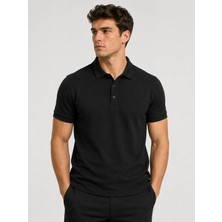 Brz Collection Erkek Polo Yaka T-Shirt Siyah