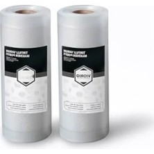 Larskas 10 Metre Tırtıklı Rulo Vakum Poşeti, 25 cm Seçenekli