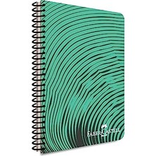 Larskas Faber-Castell Dalga Desenli Spiralli Defter, A4, 80 Yaprak, 70G Kağıt, Kareli, Dayanıklı Kapak, Kolay Açılan Spiral Cilt, Asorti Renkler
