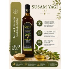 Oiliva Soğuk Sıkım Susam Yağı 1 Litre Cam Şişe %100 Saf Doğal Katkısız