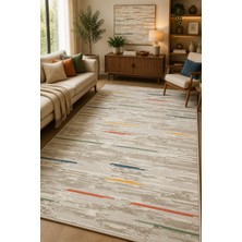 Norella Home Modern Soyut Desenli Kaymaz Taban Yıkanabilir Salon Halısı Koridor Halısı Antre Halısı Oturma Odası Yatak Odası Halısı