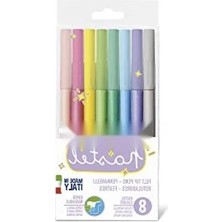 Larskas Yıkanabilir Pastel Keçeli Kalem Seti - 8 Renkli Kalem