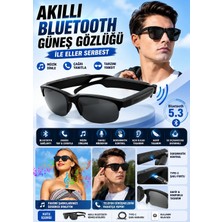 Qstar XG88 Akıllı Güneş Gözlüğü Bluetooth Müzik + Çağrı + Sesli Asistan Siyah Polarize
