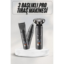 MiraLive Yüksek Performanslı 3 Başlıklı Profesyonel Şarjlı Islak ve Kuru Kullanıma Uygun