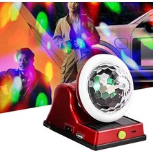 Gaman Güneş Enerjili Disko Işığı Renkli Top 360° Dönebilen Hareketli Başlık Iç-Dış Mekan Uyumlu Rgb + Beyaz Dekoratif Aydınlatma