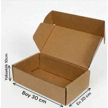 Rass 20×30×10 cm Kilitli Çift Oluk E-Ticaret Karton Kargo Kutusu 10ADET