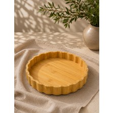 Yzhome Orta Boy Bambu Papatya Model Servis Sunum Tabağı Tabak Kase 25CM