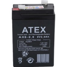 Atex Ax6-2.8 6V 2.8AH Bakımsız Kuru Akü