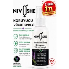 Nivoshe Kene ve Sivrisinek Karşı Koruyucu Lavanta Özlü Bitkisel Sprey Tüm Vücut Için Seyahat ve Tatil Boy 100ML