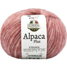 Etrofil Alpaca Plus Örgü İpi Gül Kurusu %55 Organik Yün %20 Baby Alpaca %25 Polyamid 50g 130m (73381)
