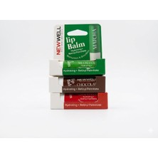 New Well Lip Balm – Çikolata,macha,greyfurt Aromalı Nemlendirici Dudak Bakım Kremi 3ADET 4 gr