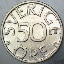 Banknoting Isveç 50 Öre 1990.