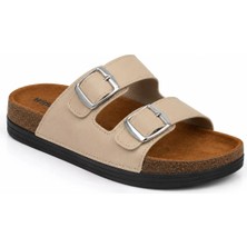 RS Riva Shoes Witta Suni Deri Tokalı Kadın Sandalet
