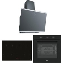 Franke Airfry+ Elektirikli Ocaklı Set (Fpj 615 Ss Davlumbaz + Frsm 704 Bk Ocak+ Fma 97 P As Fırın)