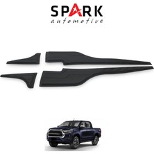 Spark Toyota Hilux 2021- Yılı ve Sonrası Uyumlu Yarasa Kapı Kaplama 4 Parça