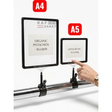 Raf Sanatı A4-A5 Mandallı Fiyatlık | Etiketlik Sepet Raf Askılık Etiketi Çerçeveli Market Mağaza Fiyatlık