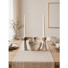 Magg Home Marmo Collection Modern Dekoratif Vazo ve Şamdan Seti 5 Parça Salon Dekorasyonu