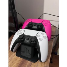 Filamel Klasik Logolu Çiftli Oyun Kolu Standı - Konsol Gamepad Düzenleyici Masaüstü Tutucu (Siyah)