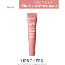 Babe Laboratorios Lip&Cheek Balm Pink SPF50 20ml - Dudak ve Yanak Balmı