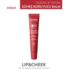 Babe Laboratorios Lip&Cheek Balm Red SPF50 20ml - Dudak ve Yanak Balmı