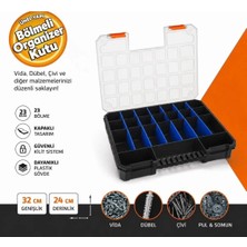Made SL023 Vida Dübel Saklama Kutusu Organizer 23 Bölmeli Plastik Organizer Çanta
