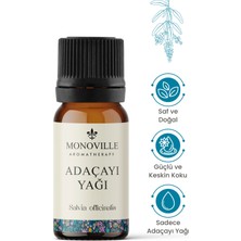 Monoville Adaçayı (Acı Elma) Uçucu Yağı 10 ml Saf ve Doğal (Sage Essential Oil)