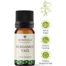 Monoville Bergamot Uçucu Yağı 10 ml Saf ve Doğal (Bergamot Essential Oil)