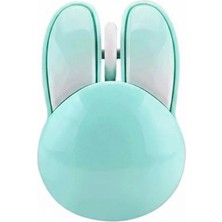 MiraLive Tavşan Figürlü Kablosuz Mouse Pil Dahil Etiket Hediyeli Mavi
