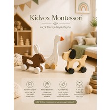 Montessori Oyuncak Seti 3'lü Tavşan Köpek Kaz Hareketli Eğitici Oyuncak - Eğitici Oyuncak Seti Tavşan Köpek Kaz